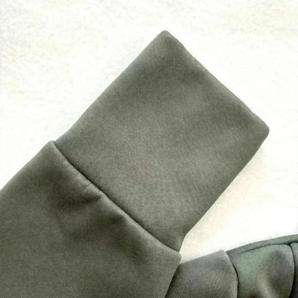 Bench Gray/Yellow Crop Neck Fleece Lined Thumb Hole Athletic Jacket Size M - Picture 5 of 14